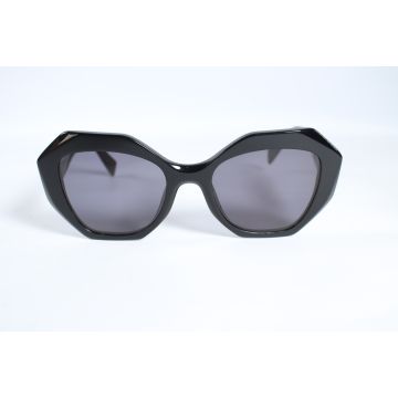 Prada Eyewear SPR16W Women Black Full Rim Plastic Round Designer Sunglasses