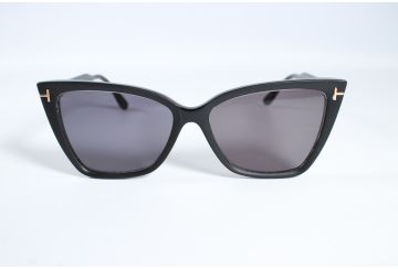 Tom Ford Eyewear TF 5844-B Women Black Full Rim Designer Sunglasses